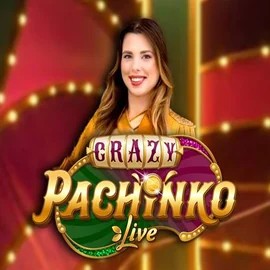 Crazy Pachinko slot logo by Evolution at Rollflame Casino